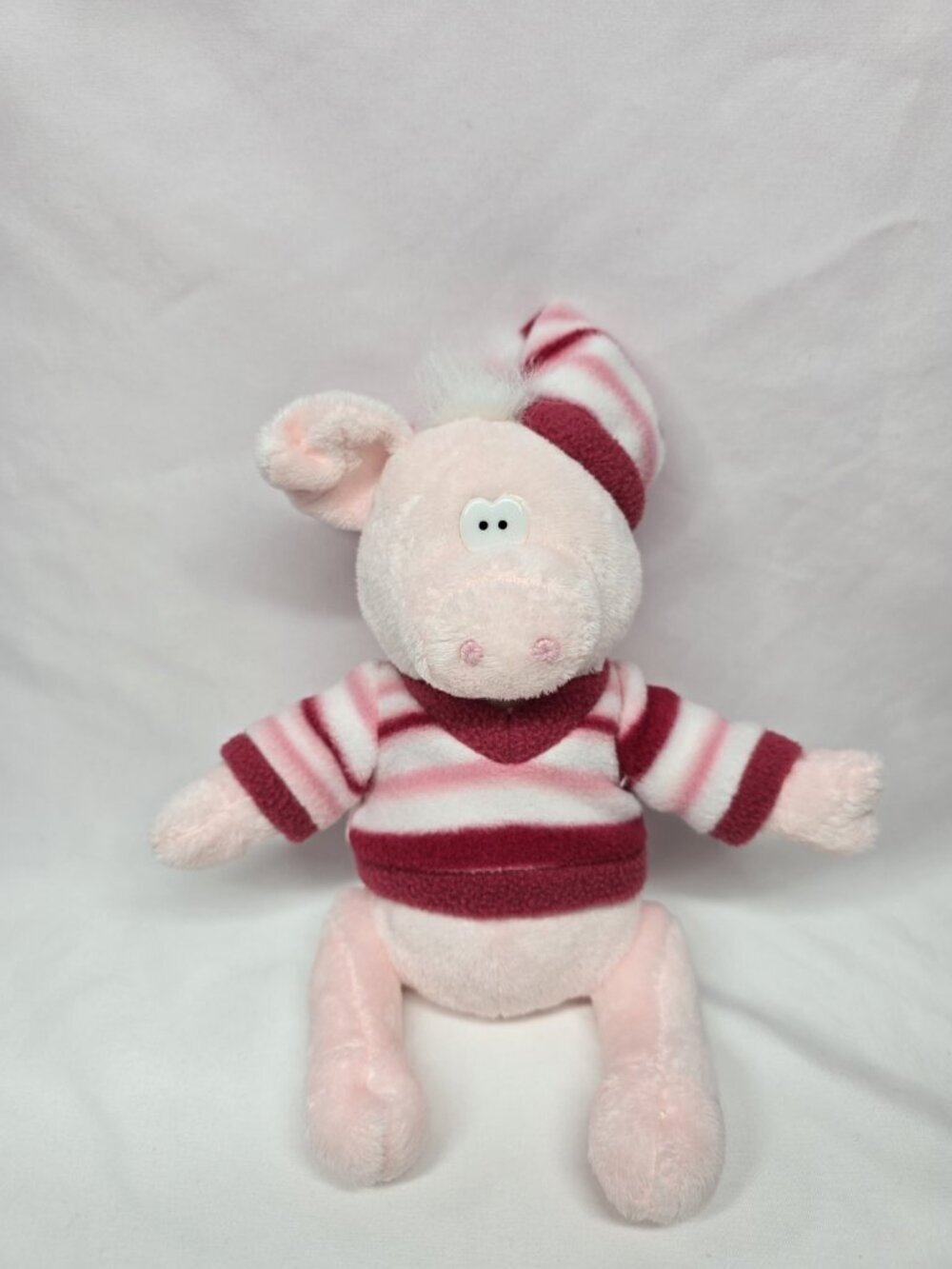 La Vie en Rose Pig In Pajamas Vintage Stuffed Animal Toy Plush 7" Retired